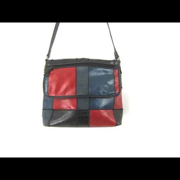 Vintage patchwork faux leather bag - Picture 2 of 7